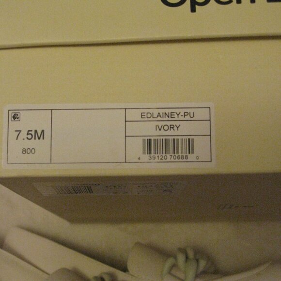 Nordstrom Open Edit 'Lainey' Platform Loafer Pump Shoes Sz 7.5 M Ivory Leather - Picture 9 of 10